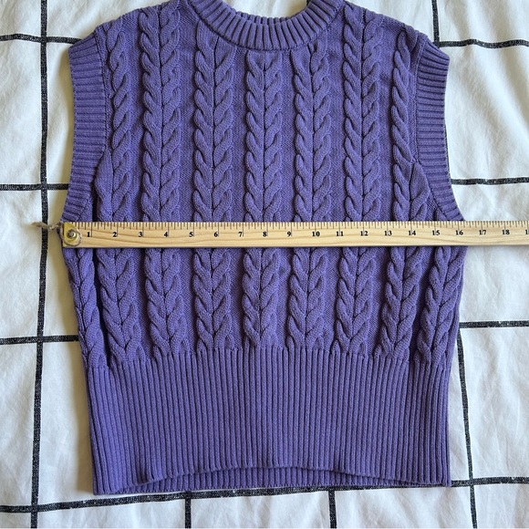 Frank & Oak Knit Sweater Vest Purple Size Small - Picture 5 of 6